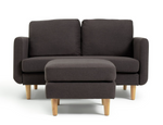 Habitat Remi Fabric 2 Seater Chaise Sofa in a box - Charcoal