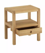 Radius 1 Drawer Bedside Table Oak | Bedroom Nightstand Furniture