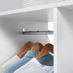 Malibu 3 Drawers Open Storage Wardrobe - White | Open wardrobe with drawers
