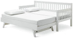 Home Aspley Trundle Day Bed - White | Compact Spare Room Setup