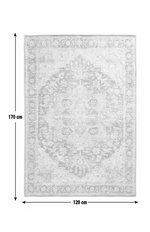 Vintage Effect Green Rug | 120x170cm | Vintage Living Room Bedroom Area Rug Carp