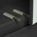 Jenson 2 Door 2 Drawer Mirror Wardrobe - Black Brown | wardrobe with mirror