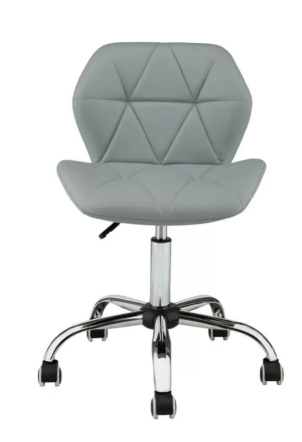 Home Boutique Faux Leather Office Chair Grey | Modern Desk Chair Home Office Fur