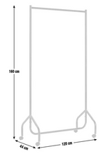 Home Heavy Duty Single 4 Feet Clothes Rail White | Garment Hanging Rail Clothes 