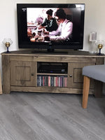 Home Amersham Corner TV Unit Dark Pine | Living Room Entertainment Cabinet