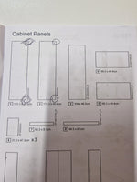 Home Seville 2 Door Open Shelf Wardrobe - Anthracite (B Grade)