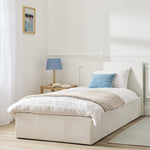 Home Lavendon Single End Lift Ottoman Bed - White | Modern Space-Saving Bed