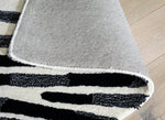 Skandi Brush Marks Rug - Black & White - 160x230cm  (38)