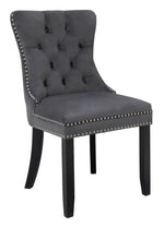 Home Princess Velvet Dining Chair - Charcoal | Comfort Stylish Seating Interior