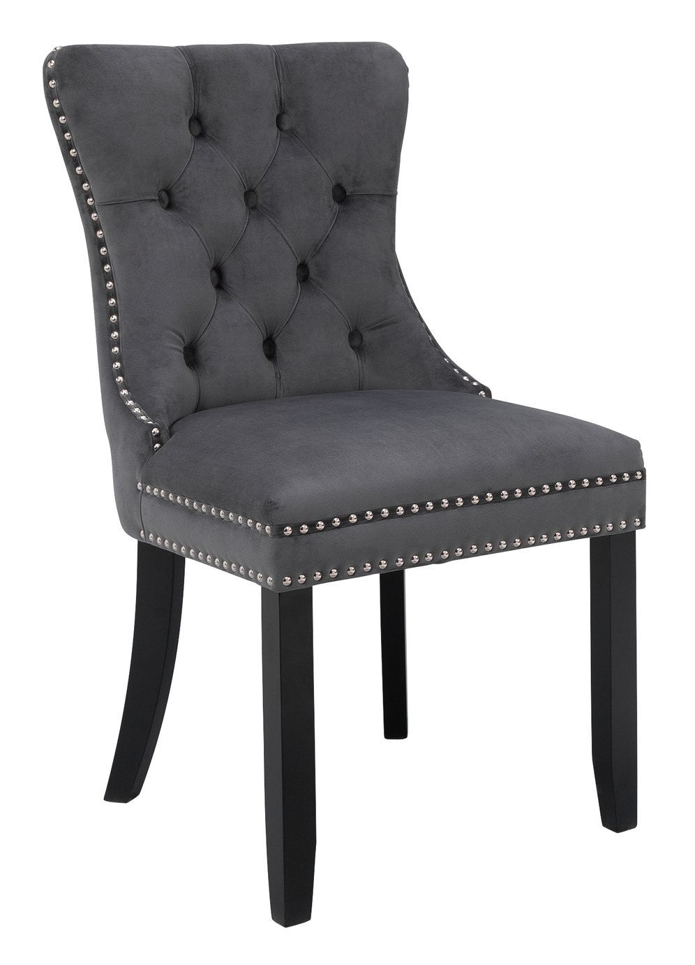 Home Princess Velvet Dining Chair - Charcoal | Comfort Stylish Seating Interior