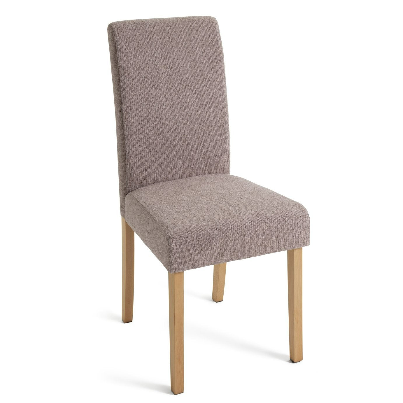 Pair of Midback Fabric Dining Chair - Brown | Upholstered Kitchen Furniture