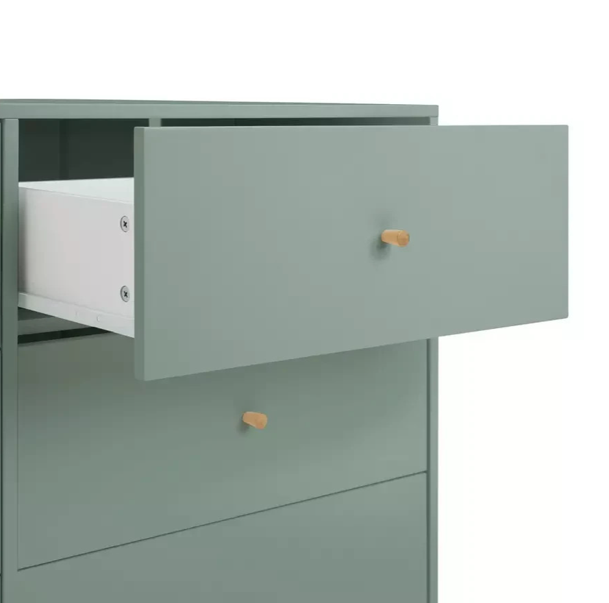 Otto 6 Drawer Chest Green | Bedroom Storage Chest of Drawers
