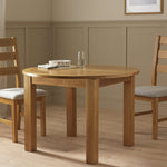 Home Ashwell 4 Seater Oak Dining Table - Natural | Modern Family Dining
