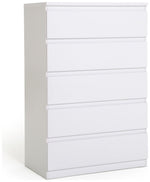 Home Jenson 5 Drawer Chest - Matte White