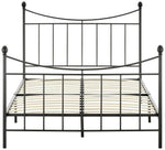 Clara Kingsize Metal Bed Frame Black | Traditional Metal Bed with Sprung Slats