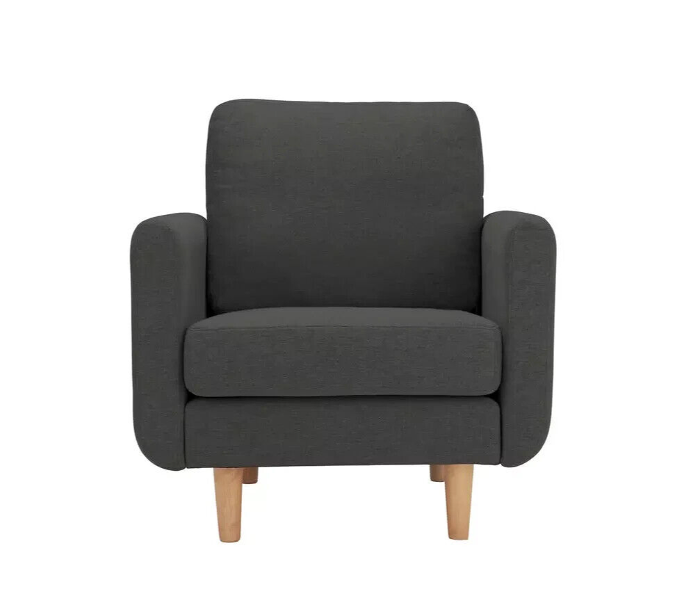 Habitat Remi Fabric Armchair in a Box - Charcoal