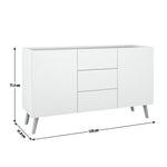 Habitat Skandi 2 Door 3 Drawer Sideboard - White Two Tone