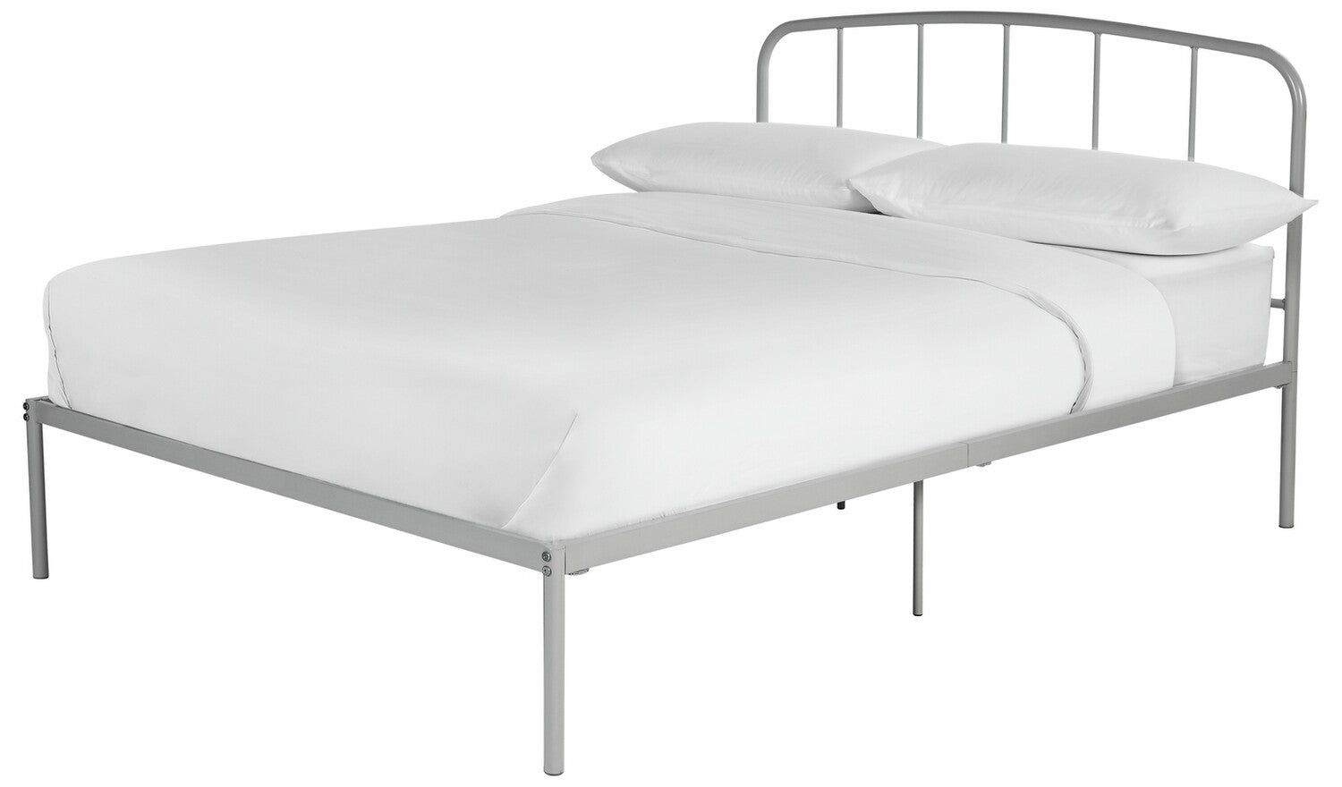 Freja Double Metal Bed Frame - Silver | Bedroom Furniture for Teen or Guest Room