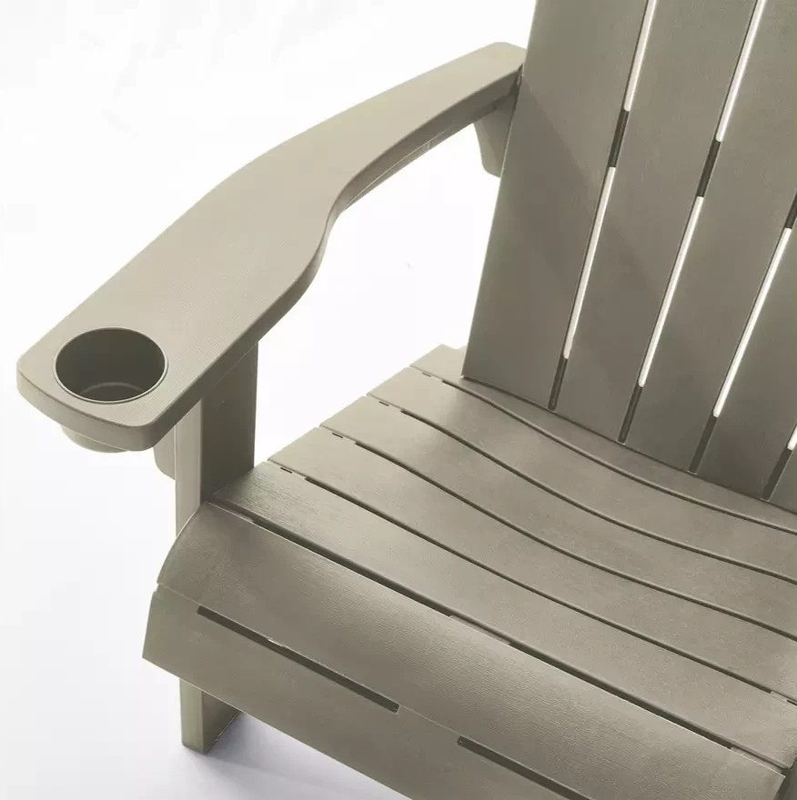 Keter Alpine Adirondack Chair - Silver Sage | Outdoor Garden Patio Chair