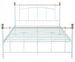 Yani Kingsize Metal Bed Frame - White With Kingsize 1000 Pocket Sprung Mattress