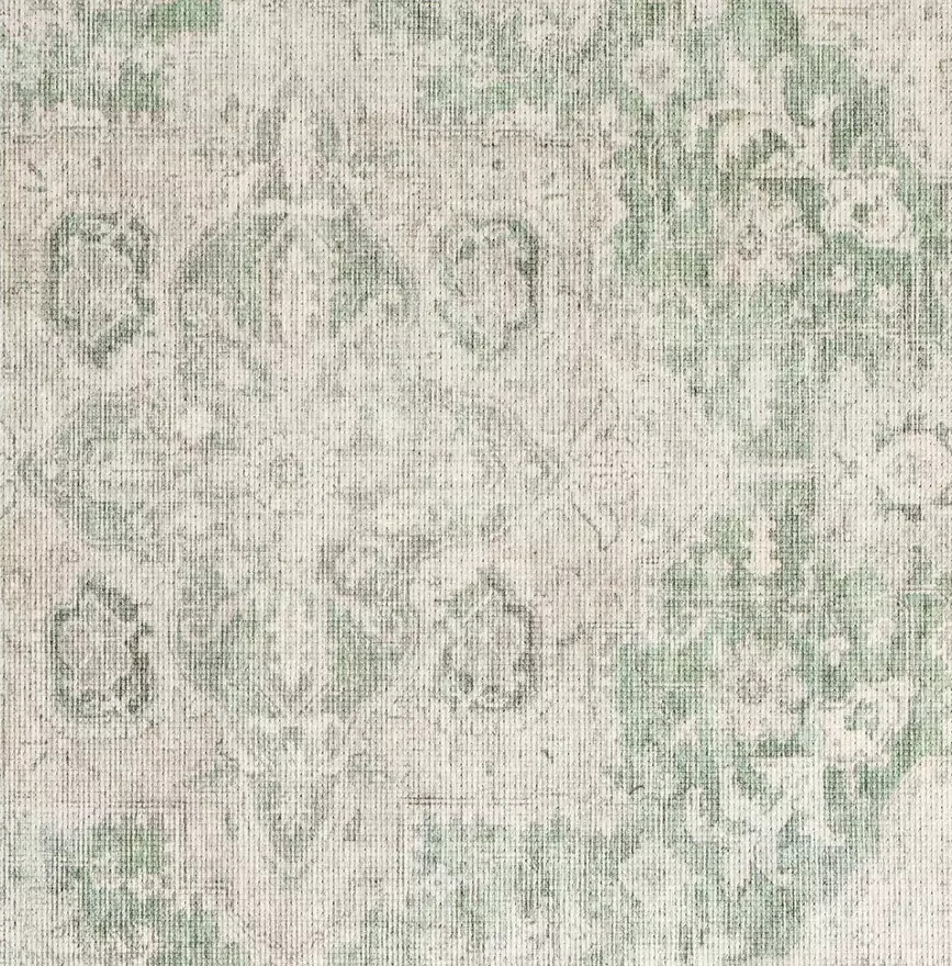 Vintage Effect Green Rug | 120x170cm | Vintage Living Room Bedroom Area Rug Carp
