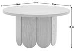Habitat Flora Round Coffee Table - Oak | Modern Living Room Table with Storage S