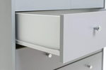 Home Malibu 7 Drawer Chest - Grey|Bedroom Storage Unit for Clothes & Accessories