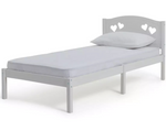 Mia Single Bed Frame - White With Memory Foam Mattress