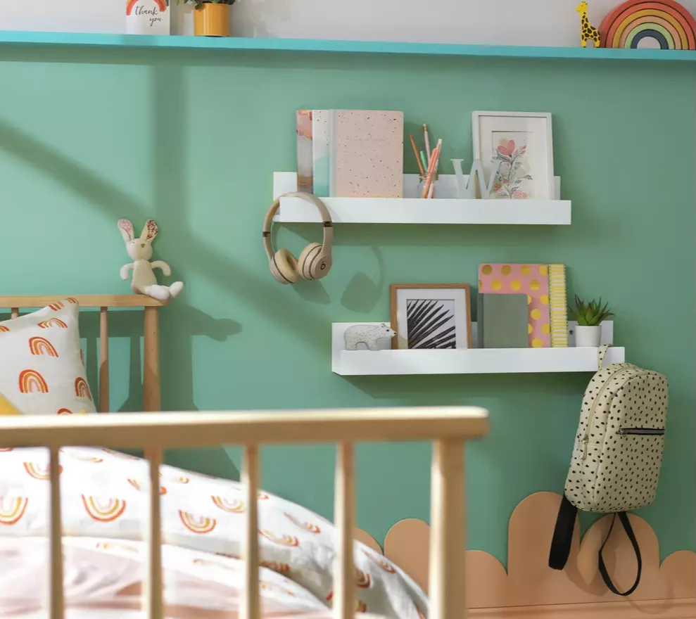 Home Kids Set of 2 Bookshelves White | Children's Bedroom Storage Shelving Furni