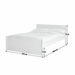 Home Jenson Kingsize Wooden Bed Frame - White | Minimalist Home Aesthetic