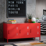 Stevie 3 Door Locker - Red | Steel Storage Space