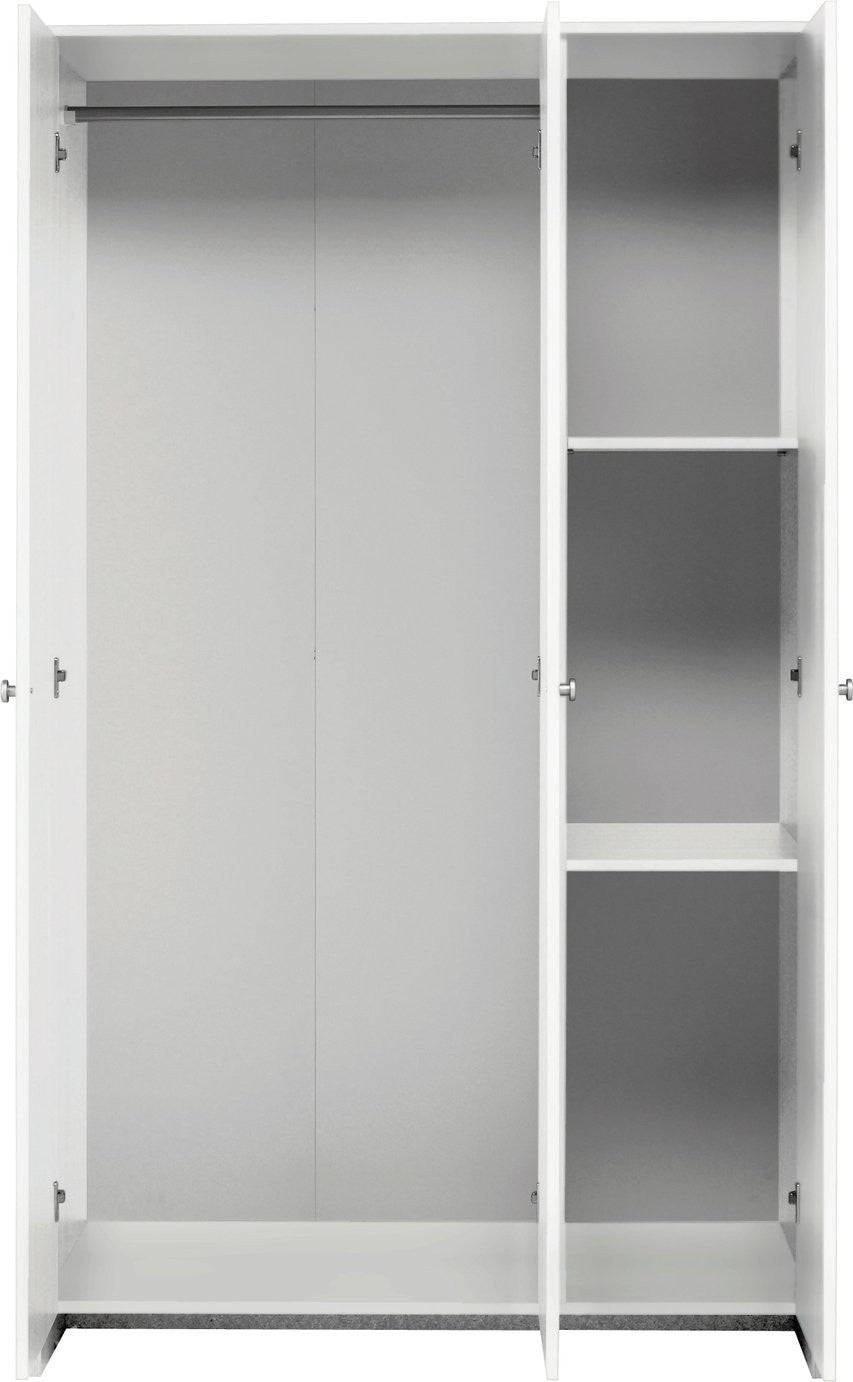 Home Seville 3 Door Wardrobe - White | White bedroom wardrobe