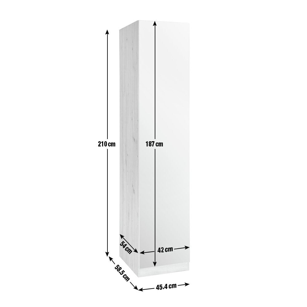 Habitat Munich 1 Door Mirror Wardrobe - Anthracite ( B Grade 34725 )