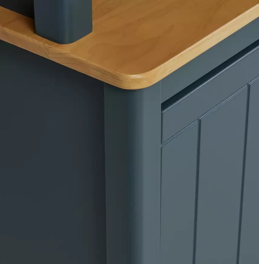Bournemouth 4 Door 3 Drawer Sideboard Dresser Blue | Storage Cabinet Furniture