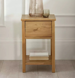Julian Bowen Coxmoor 1 Drawer Bedside Table Oak | Bedroom Storage Nightstand