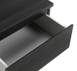 Home Jenson 2 Drawer Bedside Table Black Oak Effect | Bedroom Storage Nightstand
