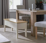 Chicago Solid Wood Storage Bench - Off White