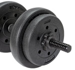 Opti Vinyl Barbell Dumbbell Weight Set 35kg | Adjustable Dumbbells and Bar Set