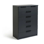 Home Hallingford 5+2 Drawer Chest - Anthracite | narrow tall drawer unit