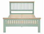 Home Aubrey Double Wooden Bed Frame Sage Green | Modern Bedroom Furniture