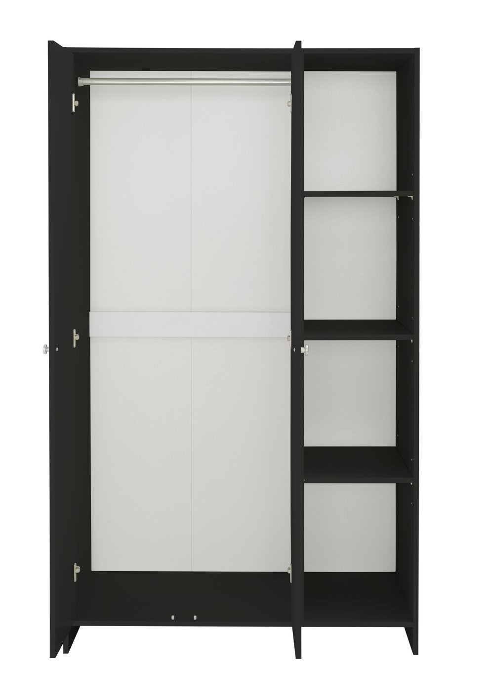 Home Seville 2 Door Open Shelf Wardrobe - Anthracite (B Grade)