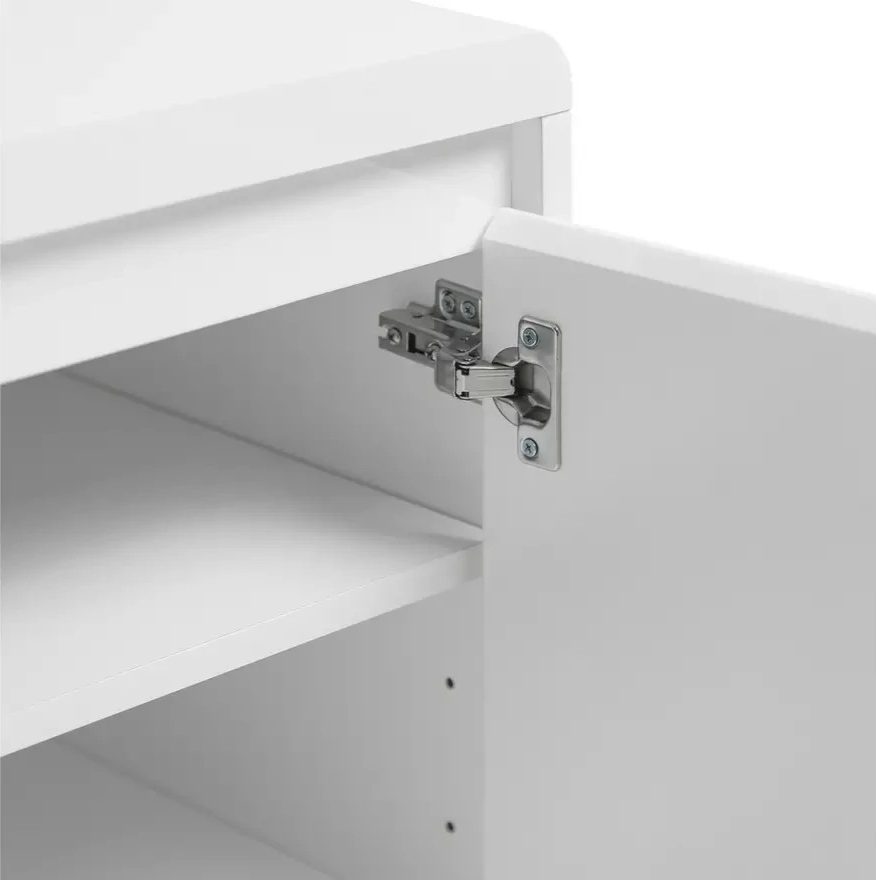 Sleigh 2 Door Sideboard - White Gloss ( B Grade 1048)