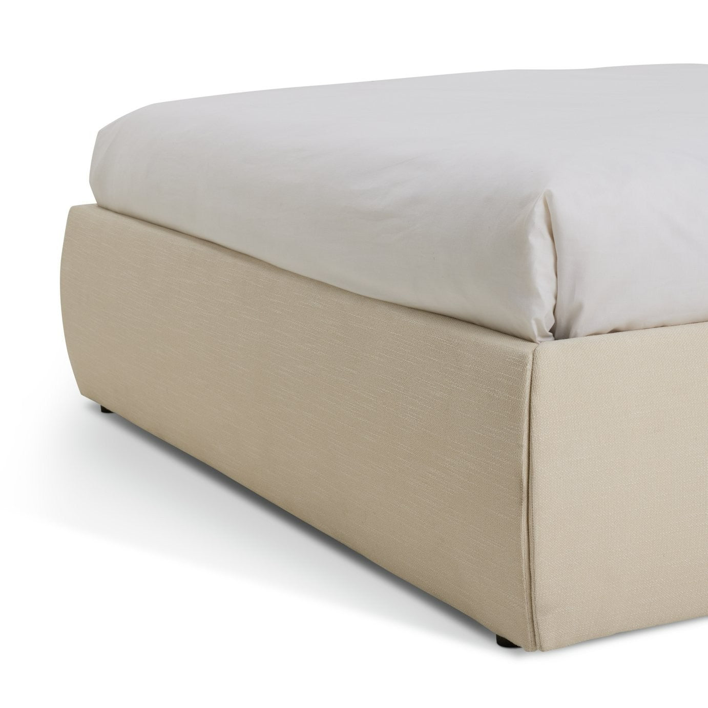 Orton Double Fabric End Lift Ottoman Bed - Natural | Cozy Room Interior