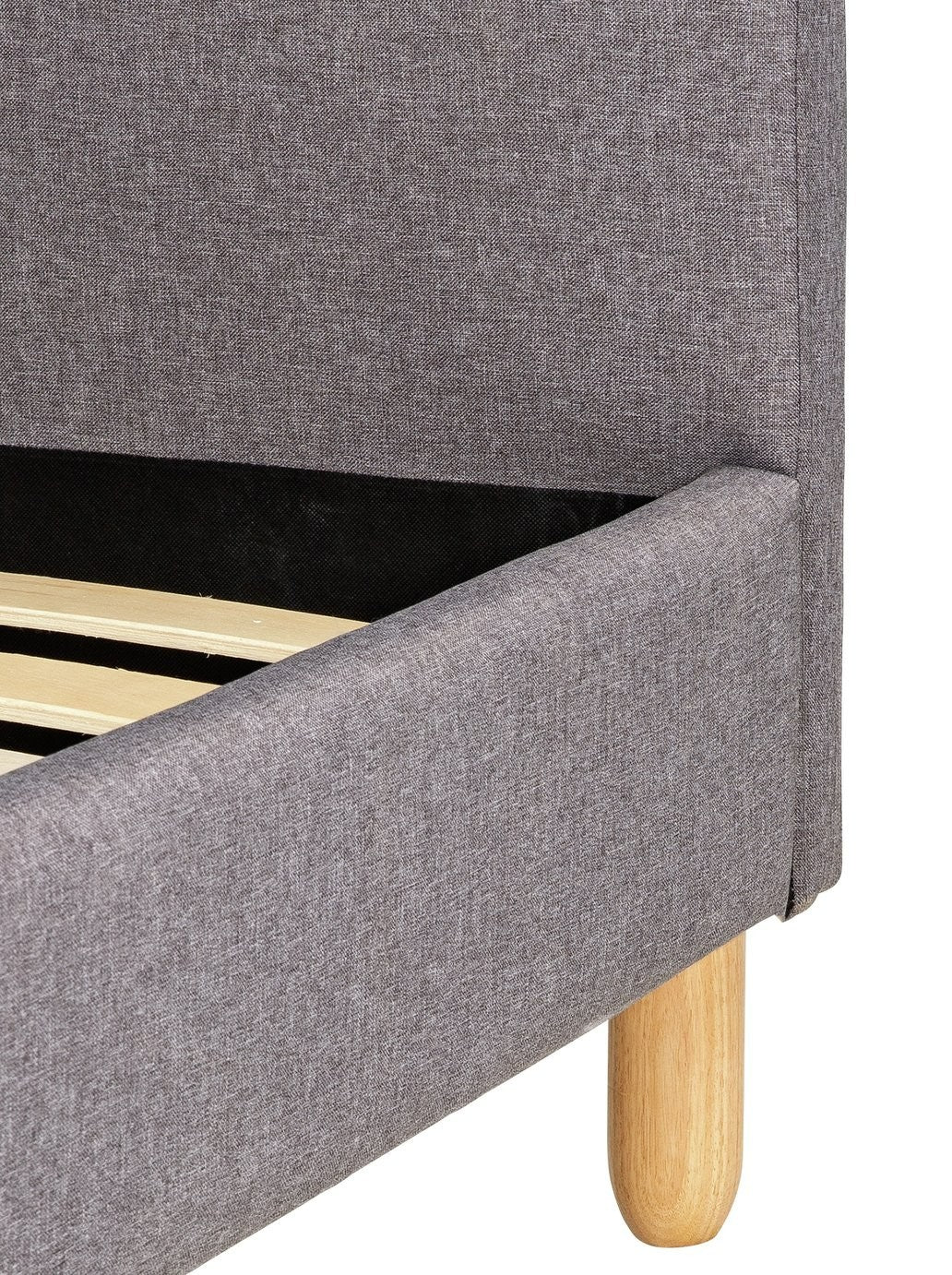 Elin Small Double Fabric Bed Frame - Light Grey | Calm Neutral Aesthetic