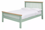 Home Aubrey Double Wooden Bed Frame Sage Green | Modern Bedroom Furniture