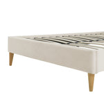 Mya Double Fabric Bed Frame - Natural | Country style bed frame