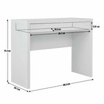 Habitat Jenson Dressing Table Desk - White Gloss