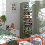 Kids Scandinavia Wall Mounted Bookcase White | Children's Bedroom Wall Shelf