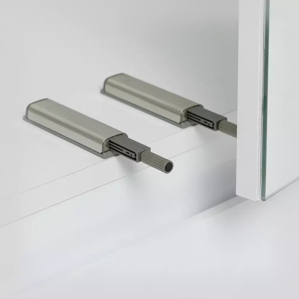 Jenson 3 Door 4 Drawer Mirror Wardrobe - White Gloss ( B Grade )