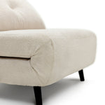 Roma Single boucle Chairbed - Cream | Small Sofa Bed Guest Chair